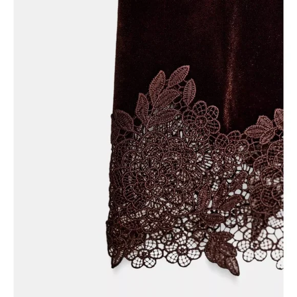 Zara VELVET LACE DRESS - Picture 7 of 13
